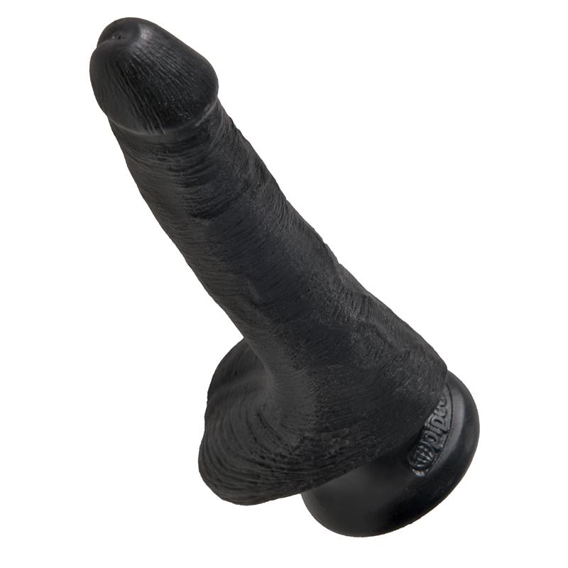 king-cock-pene-con-testiculos-de-6-color-negro.jpg En Erotísima, King Cock Pene con Testículos de 6